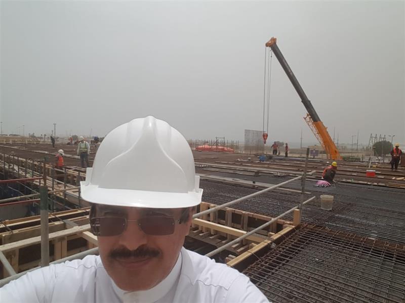 Installation of Rebar and form work for Construction of 1st floor slab - 115Kv Substation Jubail Port